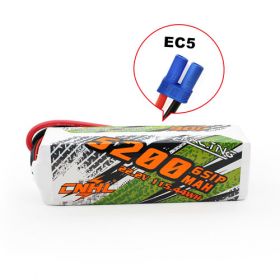  CNHL 5200MAH 22.2V 6S 90C LIPO BATTERY With EC5 Plug 