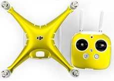 DJI Phantom 4 Metallic Yellow Decal Skin