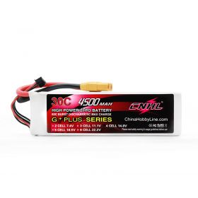 CNHL 4500mAh 14.8V 4S 30C Lipo Battery for Airplane Helicopter With XT90 Plug