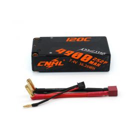 CNHL Racing Series 4900MAH 7.4V 2S 120C Lipo Battery Hard Case with Car Deans Plug