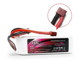 CNHL 2200mAh 7.4V 2S 40C Lipo Battery with T/Dean Plug