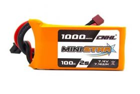 CNHL MiniStar 1000mAh 7.4V 2S 100C Lipo Battery with Dean Plug