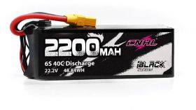 CNHL Black Series 2200mAh 6S 22.2V 40C Lipo Battery with XT60 Plug