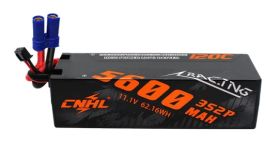 CNHL Racing Series 5600mAh 11.1V 3S2P 120C Hard Case Lipo Battery with EC5 Plug