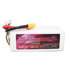 CNHL G+PLUS 5000mAh 22.2V 6S 70C Lipo Battery for Speedrun 