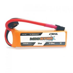 CNHL MiniStar 450mAh 11.1V 3S 70C Lipo Battery with XT30