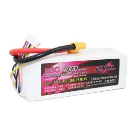 CNHL G+PLUS 4000mAh 22.2V 6S 55C Lipo Battery for Airplane Helicopter Jet Edf Speedrun With 