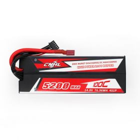  CNHL Racing Series 5200MAH 14.8V 4S 100C Lipo Battery Hard Case with deans plug
