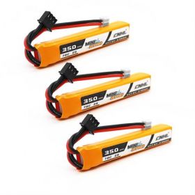 3Packs CNHL MiniStar HV 350mAh 7.6V 2S 70C Lipo Battery 