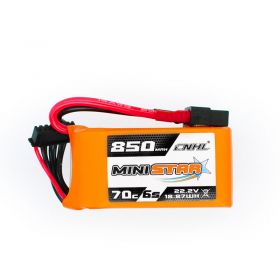 CNHL MiniStar 850mAh 22.2V 6S 70C Lipo Battery For FPV With XT60 Plug
