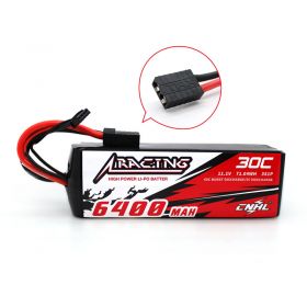 CNHL Racing Series 11.1V 6400mAh 3S 30C LiPo Battery with Traxxas TRX Plug for Traxxas RC