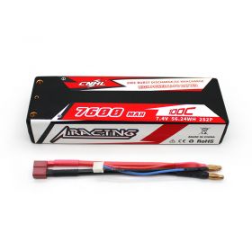 CNHL Racing Series 7600MAH 7.4V 2S 100C Lipo Battery Hard Case with Deans Plug for RC 