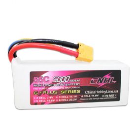 CNHL G+PLUS 5000mAh 14.8V 4S 55C Lipo Battery for Airplane Helicopter Jet Edf With XT90 Plug