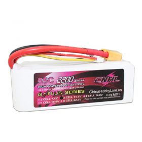 CNHL G+PLUS 2200mAh 11.1V 3S 55C Lipo Battery for Airplane Helicopter Jet Edf With XT60 Plug